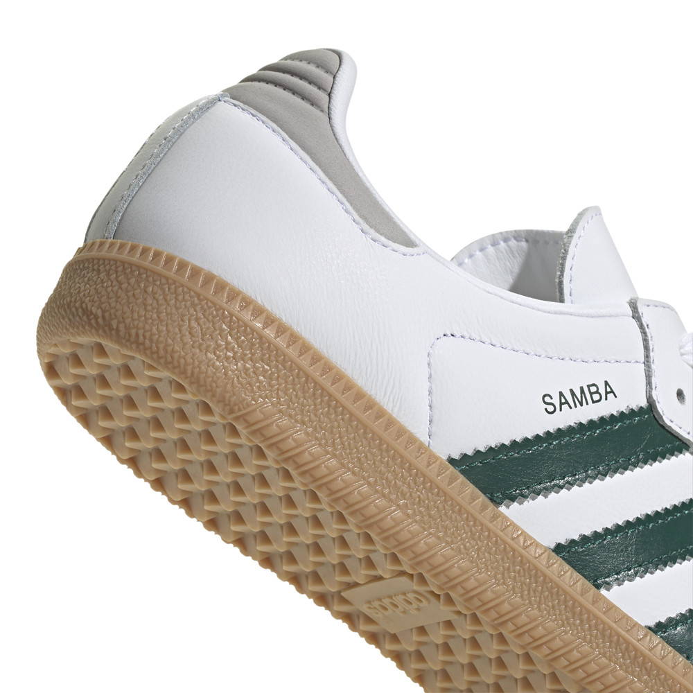 adidas Samba Og Lace Up Womens Green, White Sneakers Casual Shoes JI2724