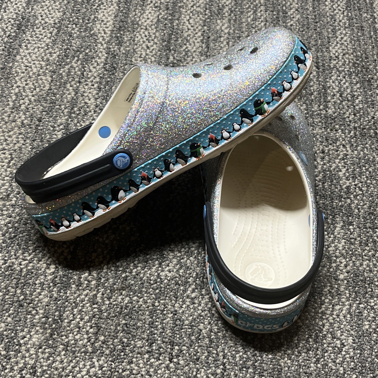 Crocs Classic Clogs Slip-On Sandal Unisex Shoes Size 9M 11W Winter Glitter