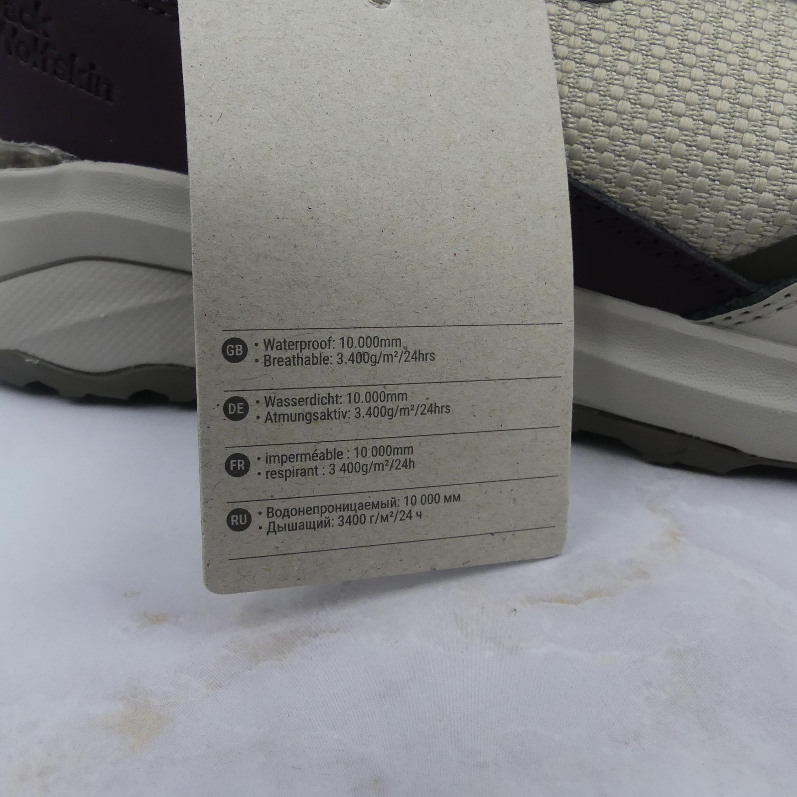 Jack Wolfskin Boots Womens Size 7 Dusty Grey Waterproof Breathable Hiking Shoes