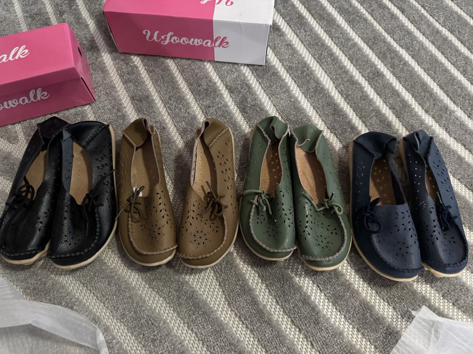 Women Slip-On Loafers. Size 5. Blue. Black. Brown. Green. Brand New