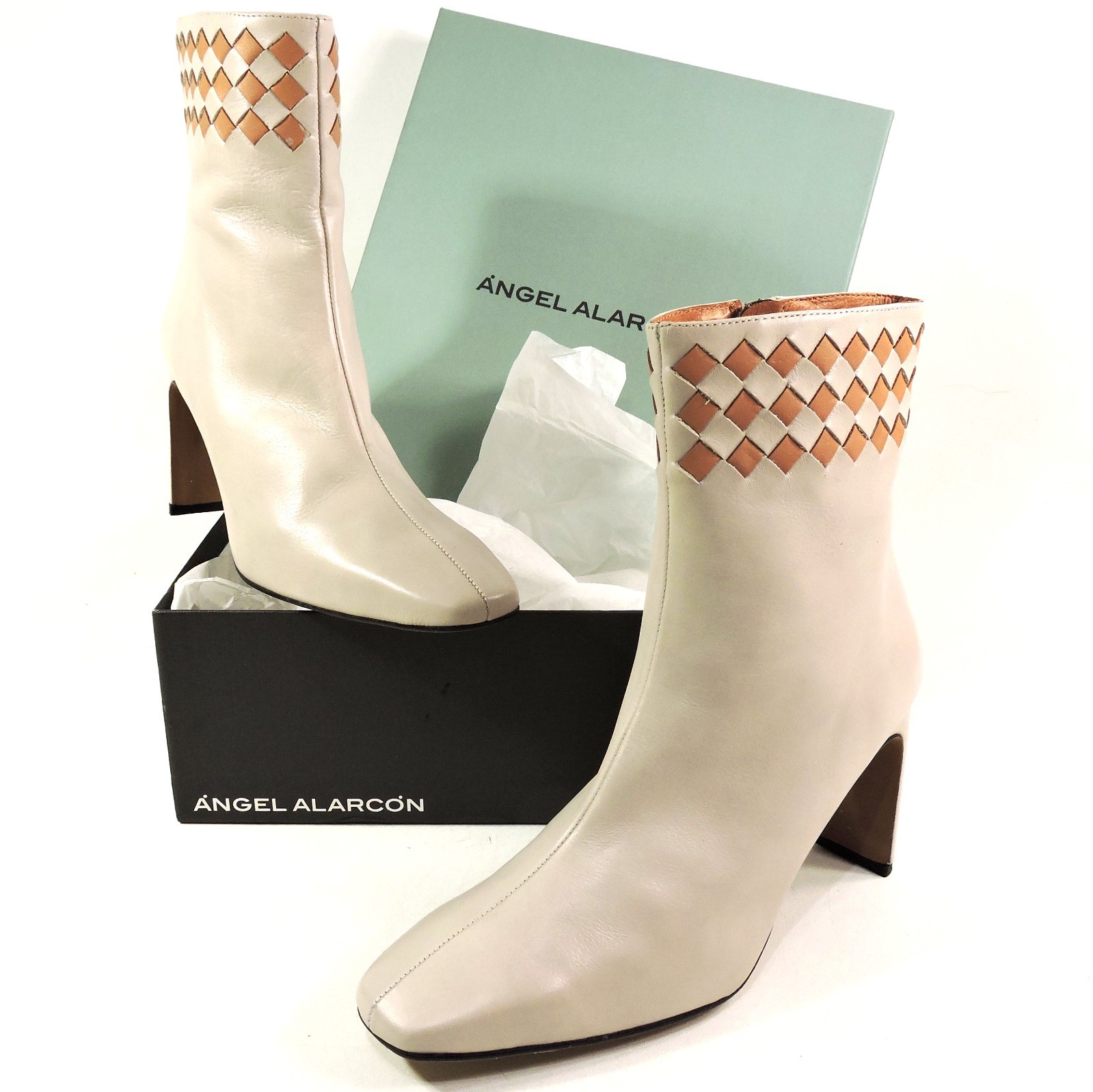 ANGEL ALARCONE ⚜GREY SOFT LEATHER COMFORT ANKLE BOOTIE