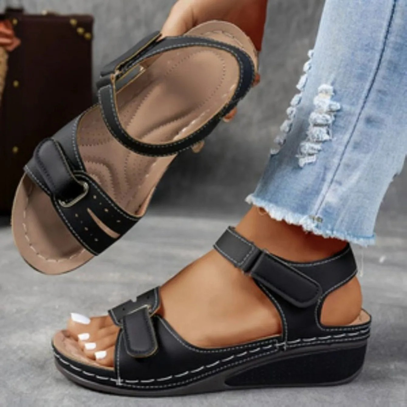 2026 NEW Women’s Orthopedic Wedge Sandals Soft Sole Comfort Summer Walking Shoes