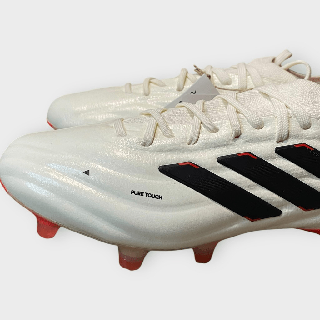 Adidas Copa Pure 2 Plus+ FG Ivory Core Black Solar Red Mens size 4.5/ Womens 5.5