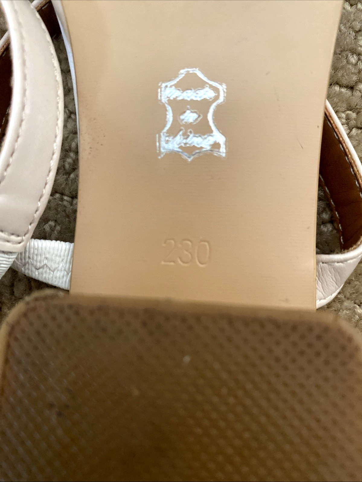 Korean Designer Tagtraume Beige Slides 230 US 6 Heels Sandals