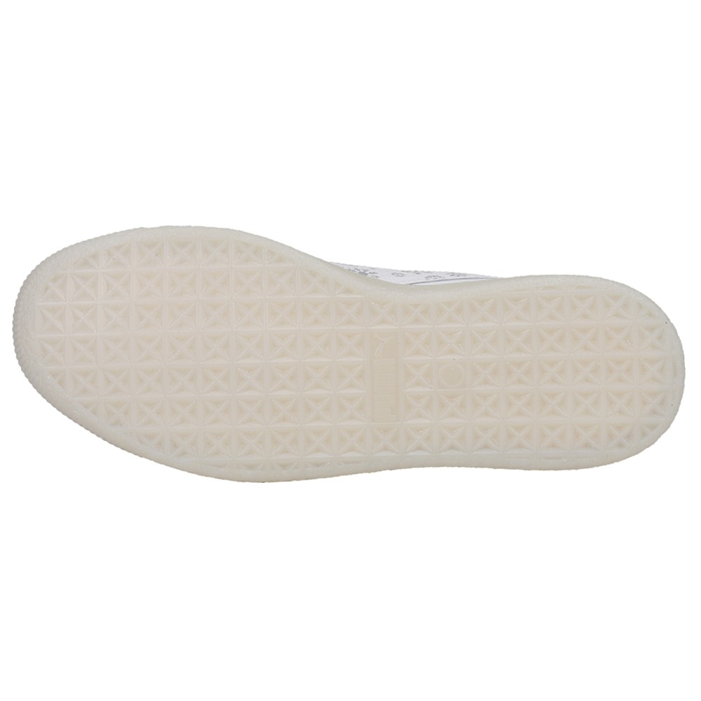 PUMA Clyde Flagship Lace Up Womens White Sneakers Casual Shoes 383754-01