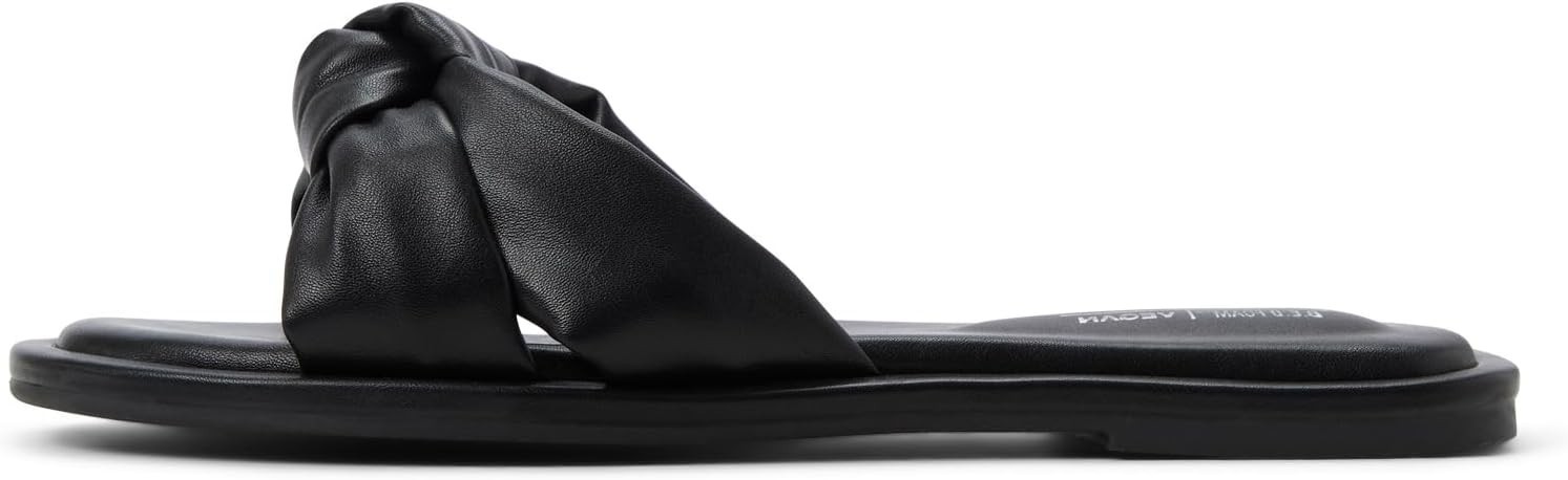 New In Box Call It Spring Women’s Apricot Flat Sandal, Black, 8 NIB