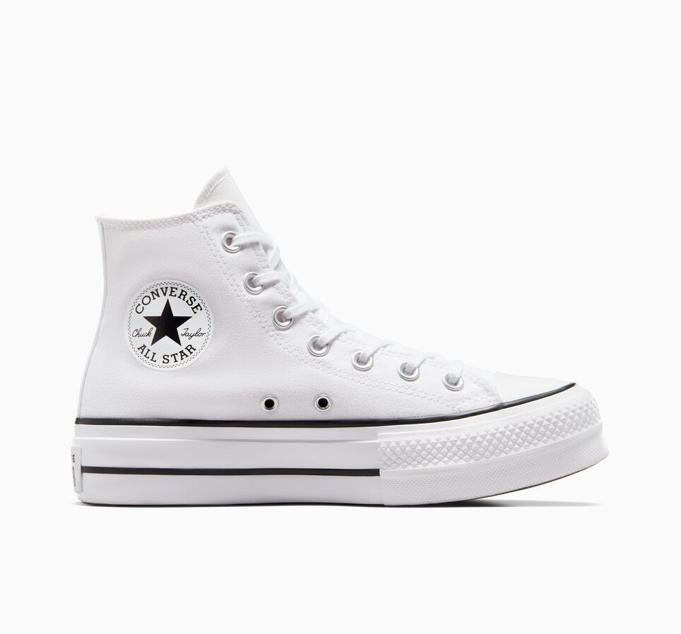converse us 10.5 560846C ctas lift hi white/black/white