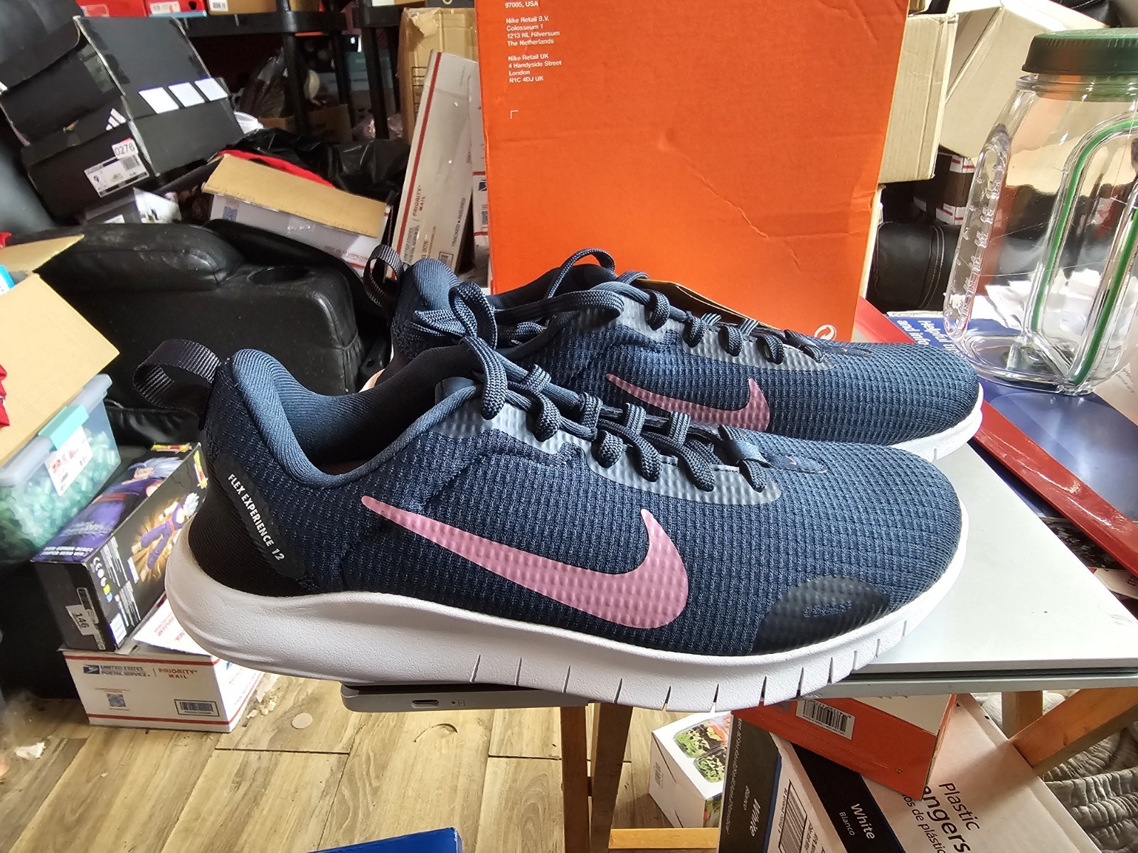 Nike Flex Experience RN 12 DV0746-401 Blue Pink White Lace Up Mesh Men’s Sneaker
