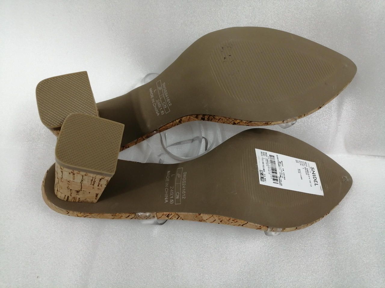 SNIDEL Clear Strap Cork Sandals L Varier Mules Used