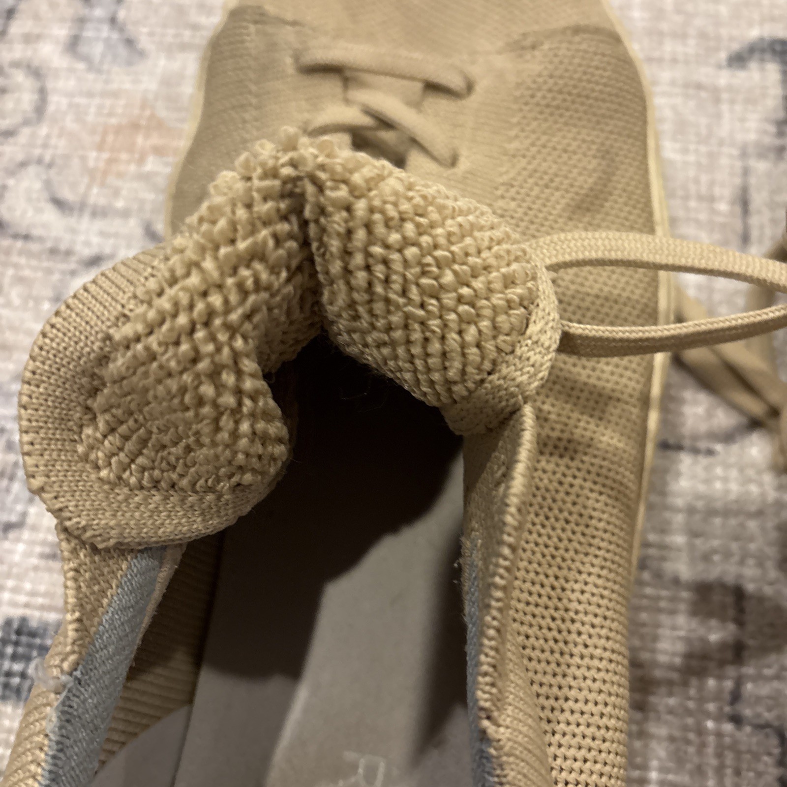 Rothy’s Knit Lace-Up Sneakers Beige/Tan – Good Used Condition – $42.99 size 13