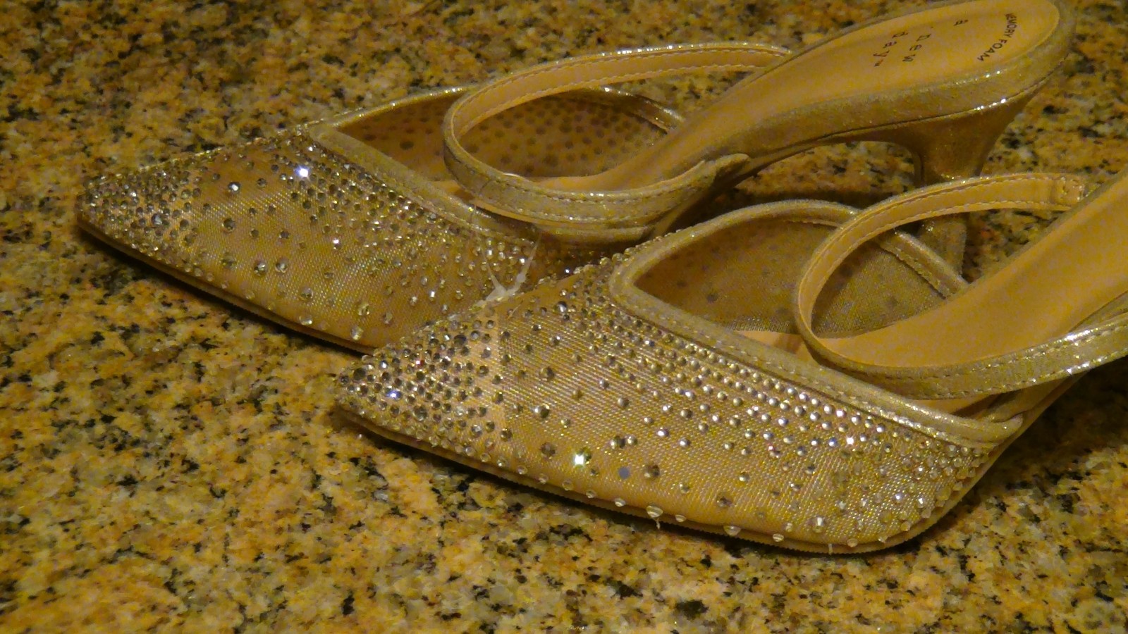 Women’s Sonia 3.25″ Stilito Heels Jeweled A New Day Size 7 Beige