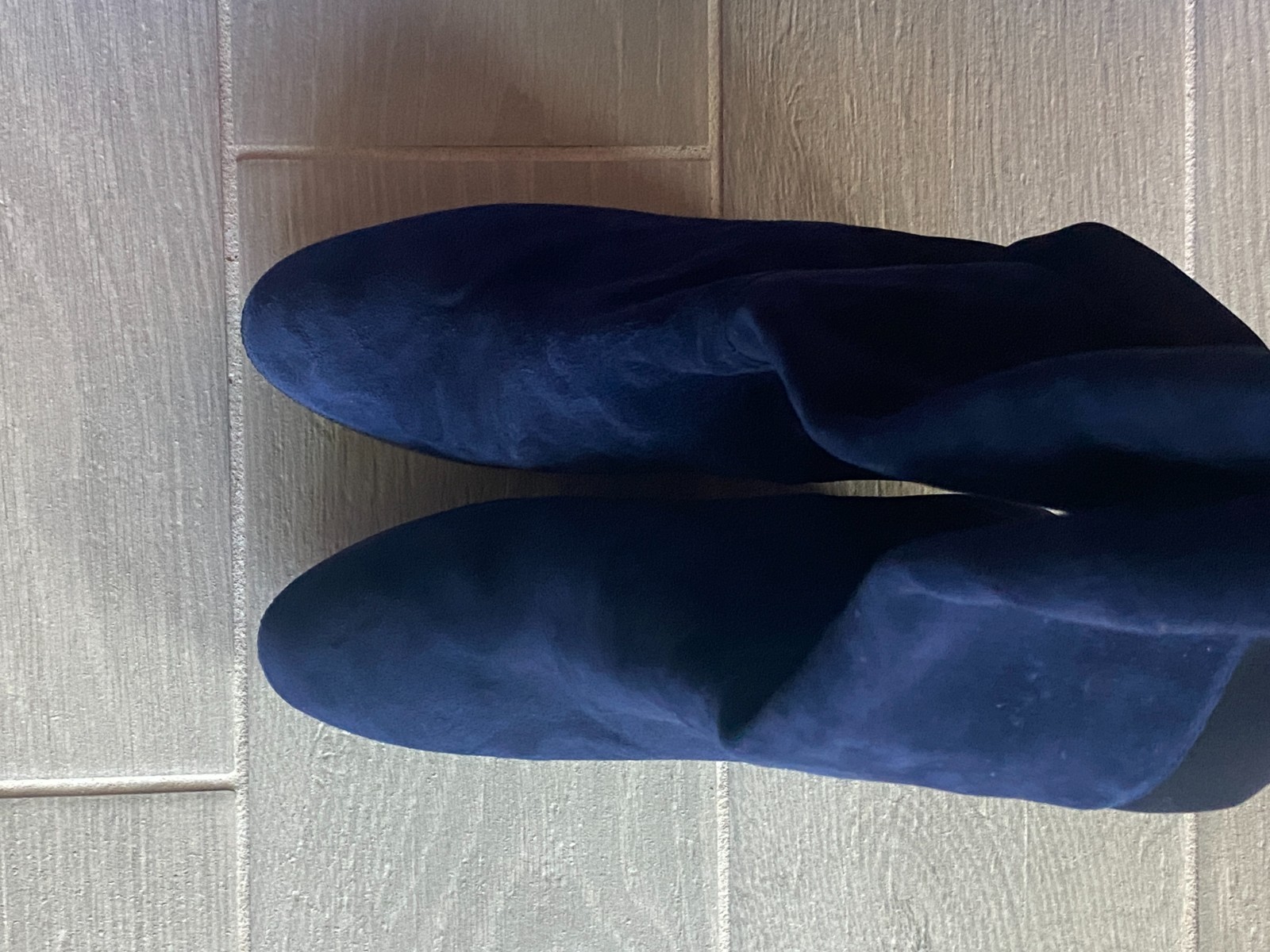 Stuart Weitzman Demiswoon Comfort Blue Suede Wedge Over The Knee Boots 8.5 M NIB