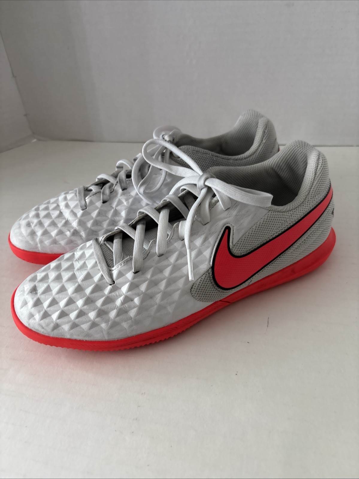 Pink and White Nike Tiempo legend running shoes Women’s Size 7