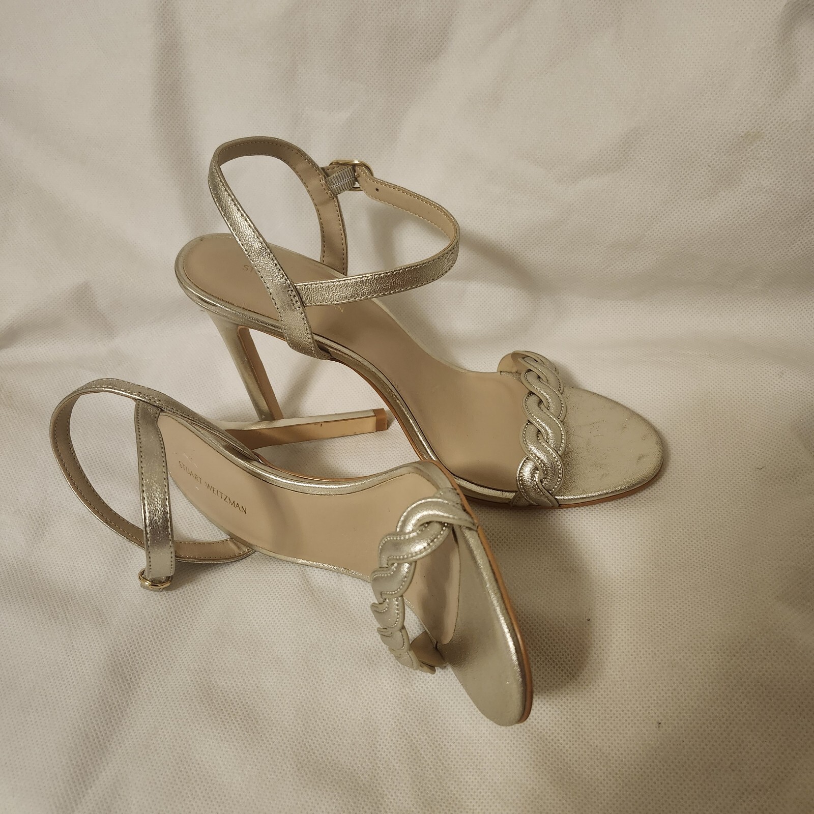Stuart Weitzman Dancer Twistie 100 Leather Sandal Women’s Size 9B New