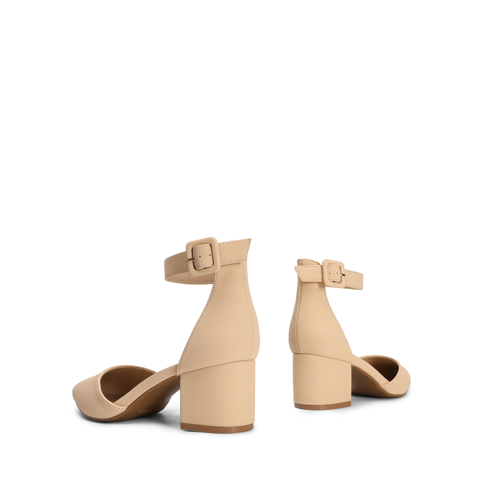 Women’s Timeless Pointed Toe Block Heel Wide-Size Pumps with Adjustable Strap