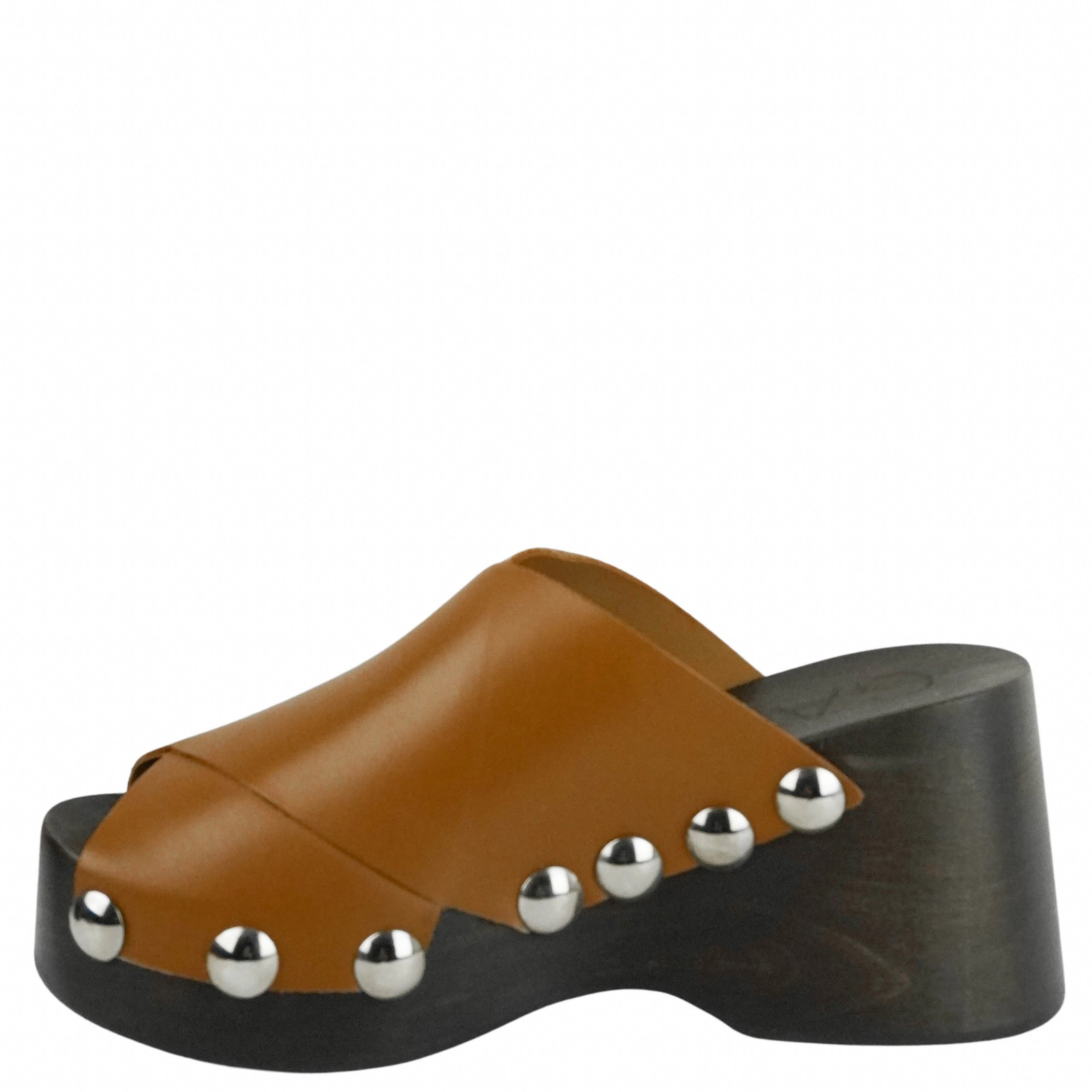 Ganni Wedge Clogs in Tigers Eye