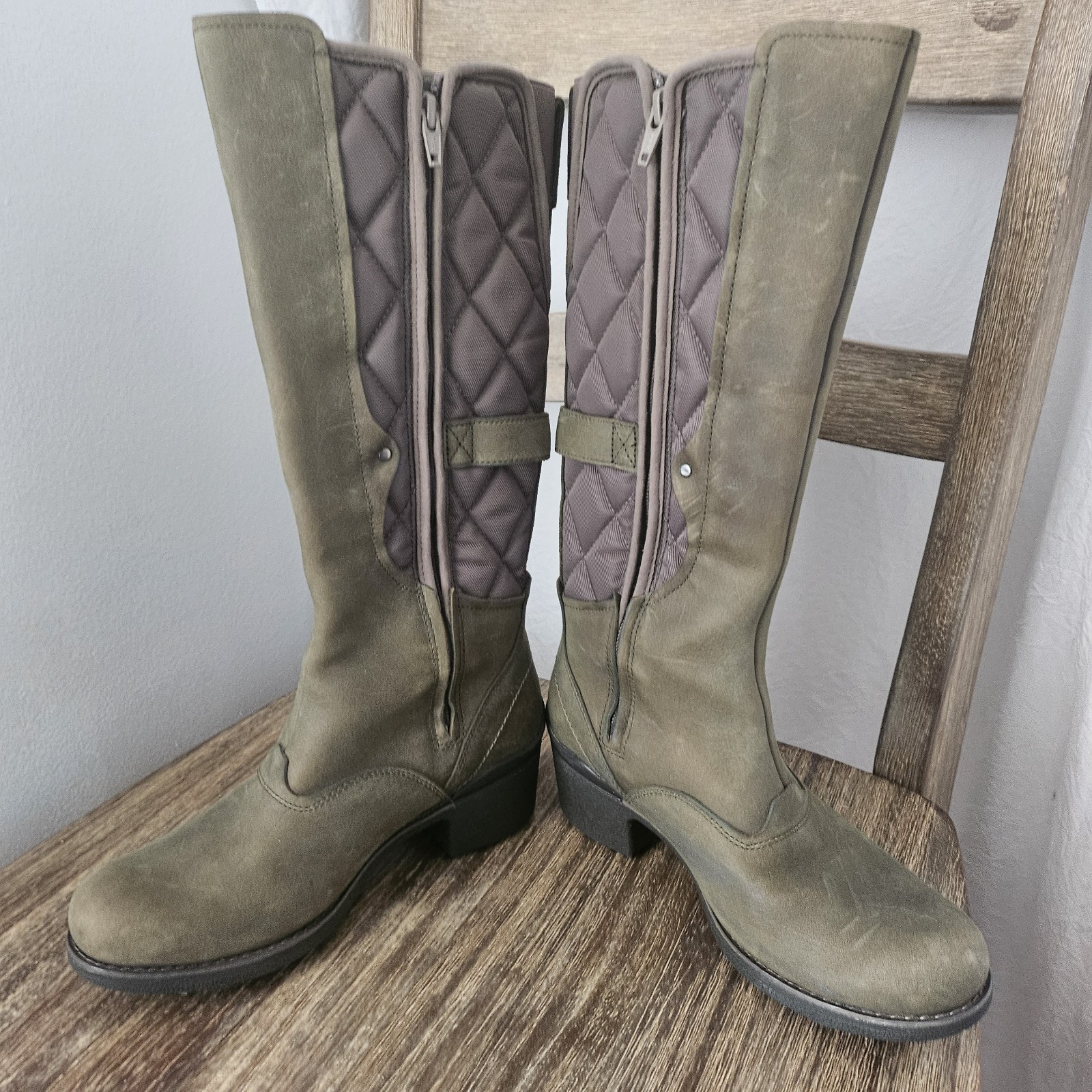 Merrell Tall Boots Women US6 UK3.5 EU36 Dusty Olive Performance Footwear Winter