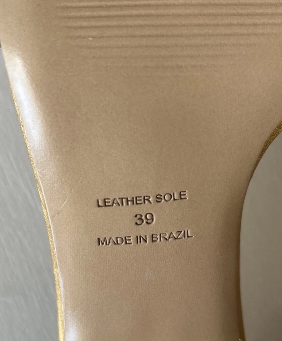 Antho Maeve Crystal Gold Floral Heels NIB SZ 39 / 8 -8.5 Prom /Date/Wedding