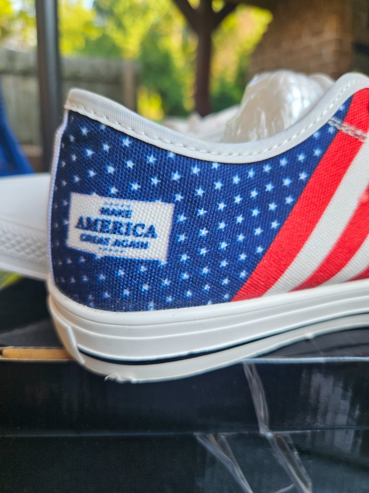 Make America Great Again Sneakers Red, White & Blue . Size 7.5 women’s. NWT/NIB