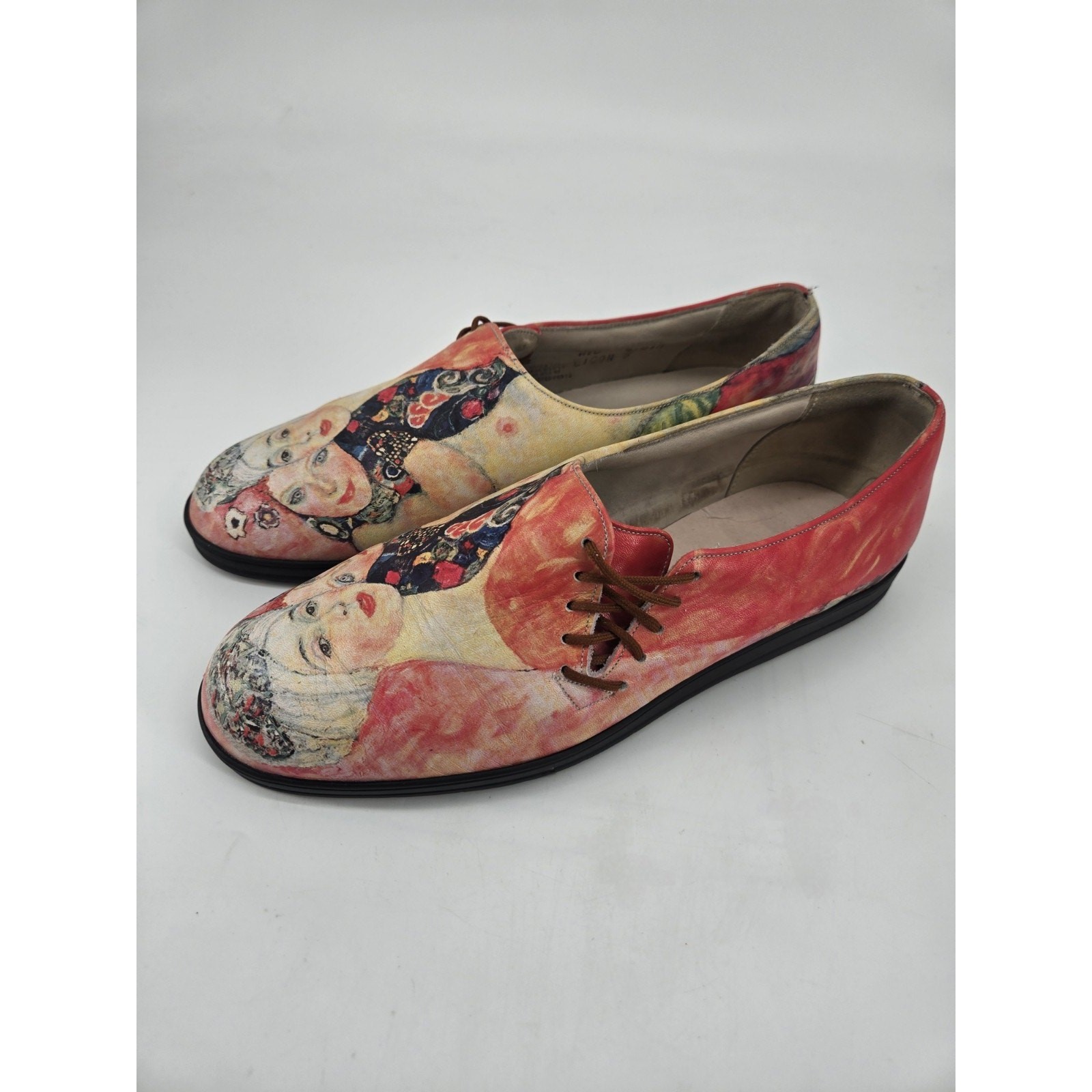 Icon Shoes Artist Gustav Klimt Women Friends Side Tie Flat Shoes Women 10 Mens 8
