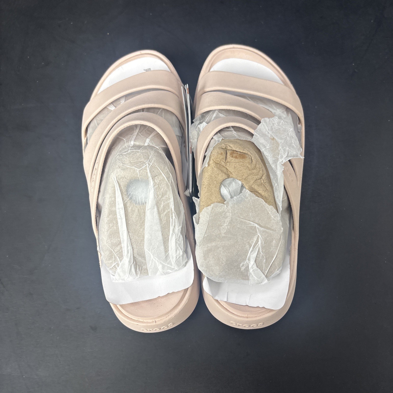 Crocs Getaway Strappy Sandals Slide Comfort Casual Quartz Women’s Size 7 NWOB