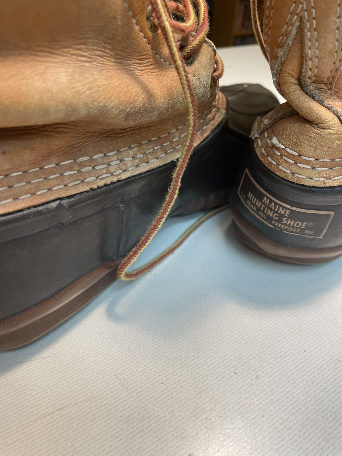 LL Bean Brown Leather Duck Boots Size 9 Women’s Maine Hunting Shoe Outdoors