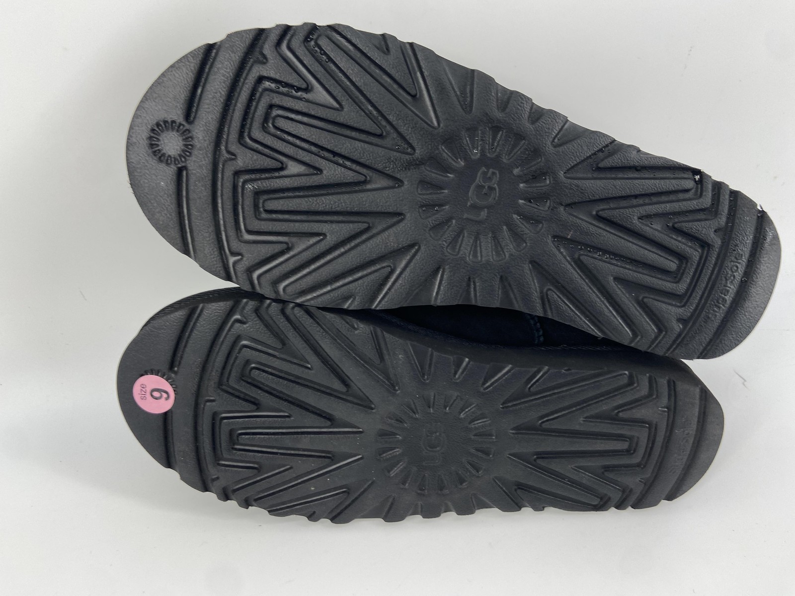 UGG Boots Womens 9 Black Micro Mini Suede Shearling Cozy Shoes Slipper