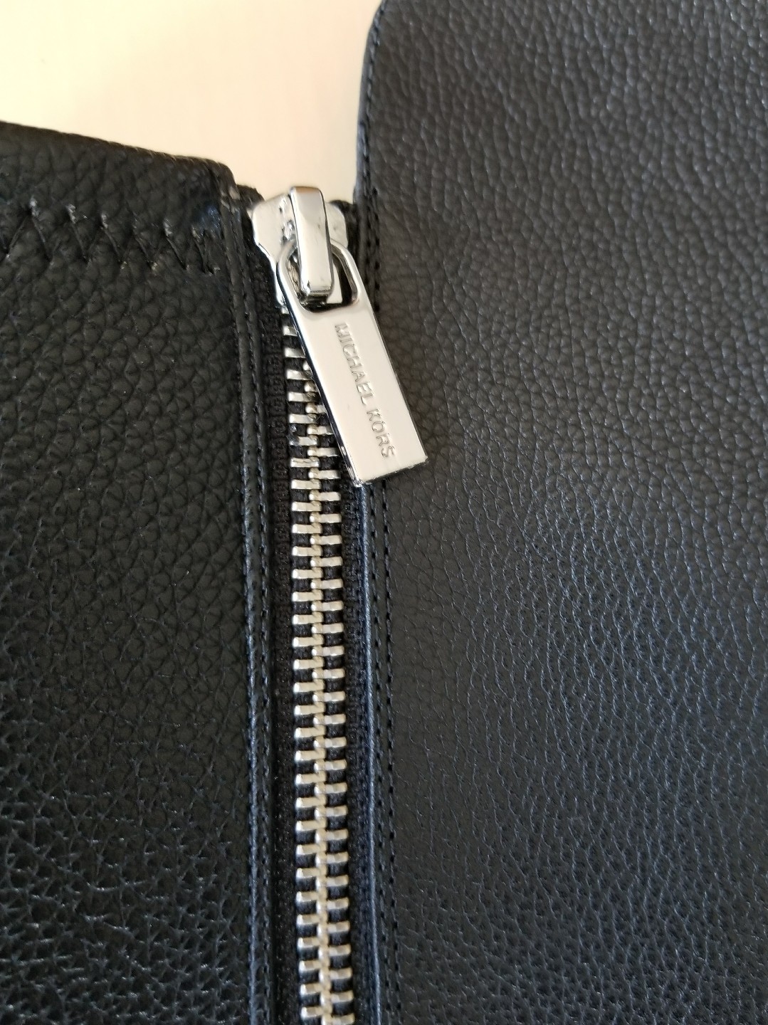MICHAEL KORS BROMLEY RARE ALL LEATHER SILVER LOGO ZIPPER TALL BOOTS I LOVE SHOES