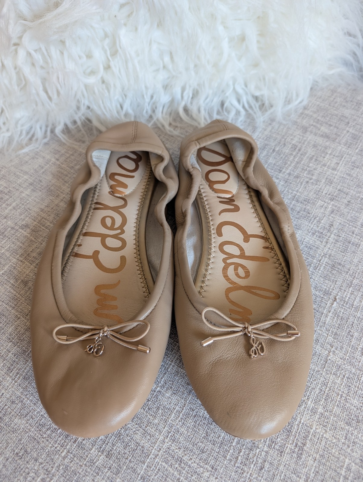 Sam Edelman Felicia French Sand Leather Ballet Flat Size 8.5