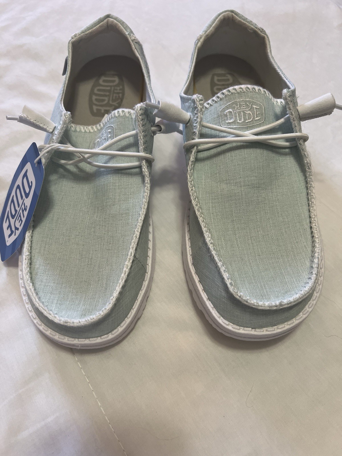 Hey Dude Wendy Boho Stitch Blue Slip-On Fabric Lightweight Comfort US 8 M