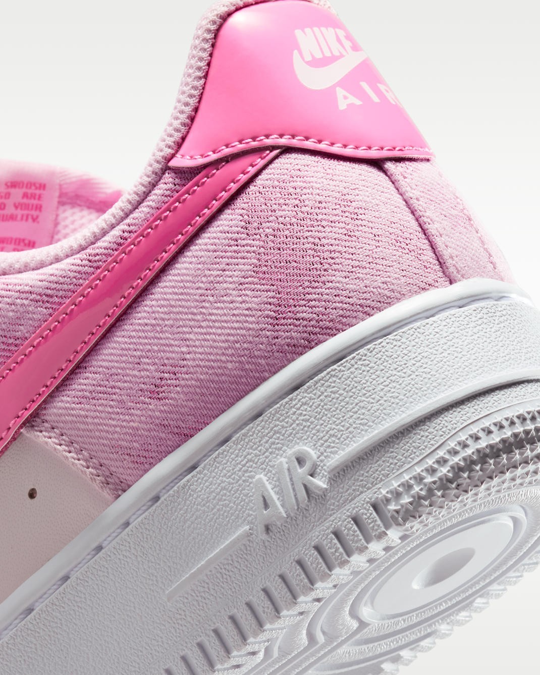 NIKE Women’s Air Force 1 ’07 “Denim” IR1974-663 Pink Foam Pearl Pink White