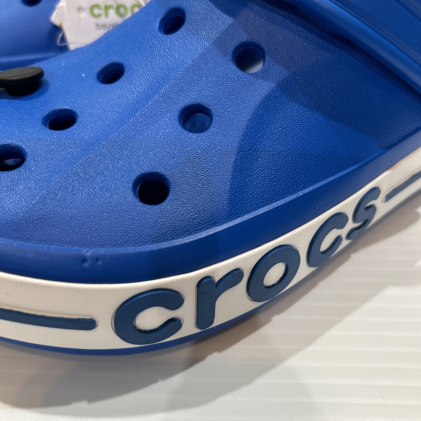 Crocs Croc Baya Band Blue Slip On Clogs Men’s 9 Women’s 11 Iconic Comfort Shoes