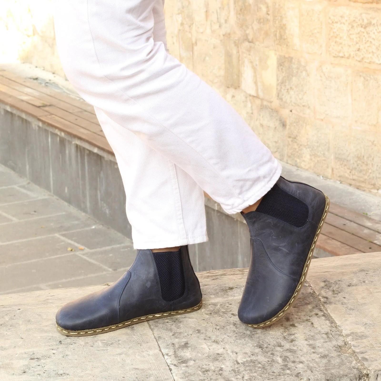 Chelsea Barefoot Boots Black Handmade Women’s