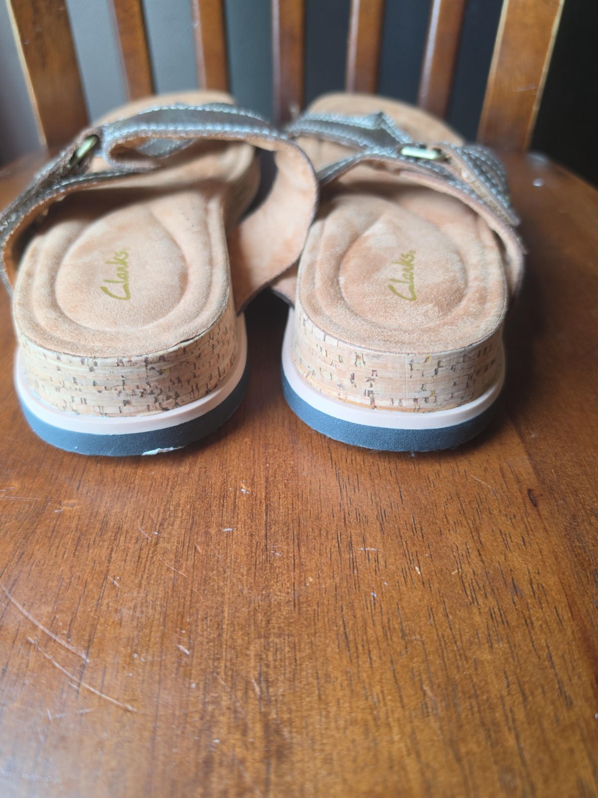 Clarks Womens Yatch Comfort Sandal Gold/Bronze Slip Size Us 8.5