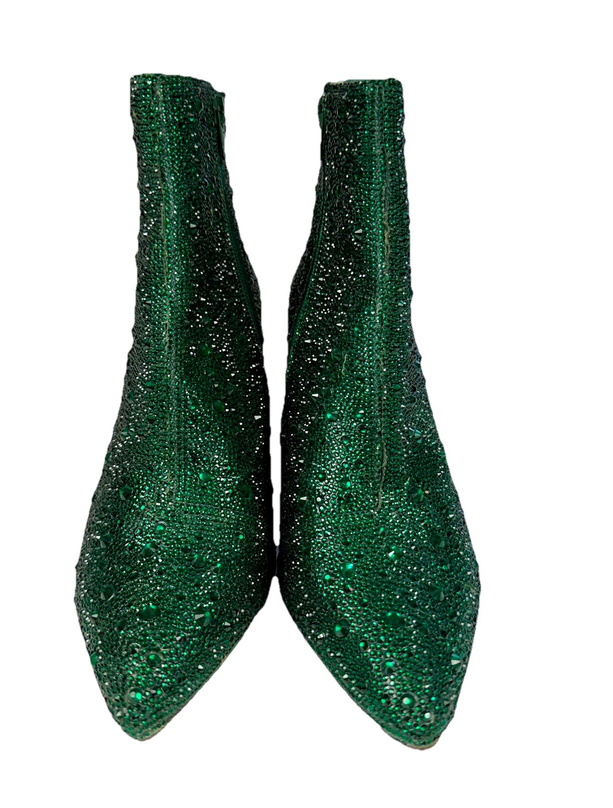 Betsey Johnson Emerald Green Cady Rhinestone Boots Women’s US 8.5 No Box