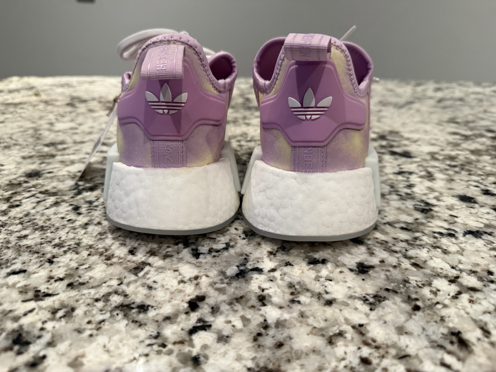 ADIDAS HQ6184 NMD_R1 JR’S (Medium) Lilac/White/Lilac Mesh Running Shoes