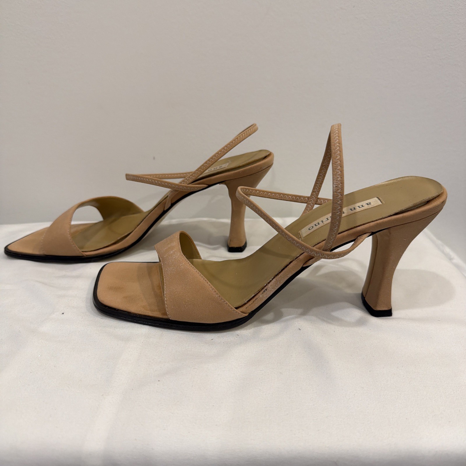 Ann Marino🌺Women Sandal/Heel/Trendy/Slip~On/Cocktail/Prom/Nude/Formal/Sz 10m💥