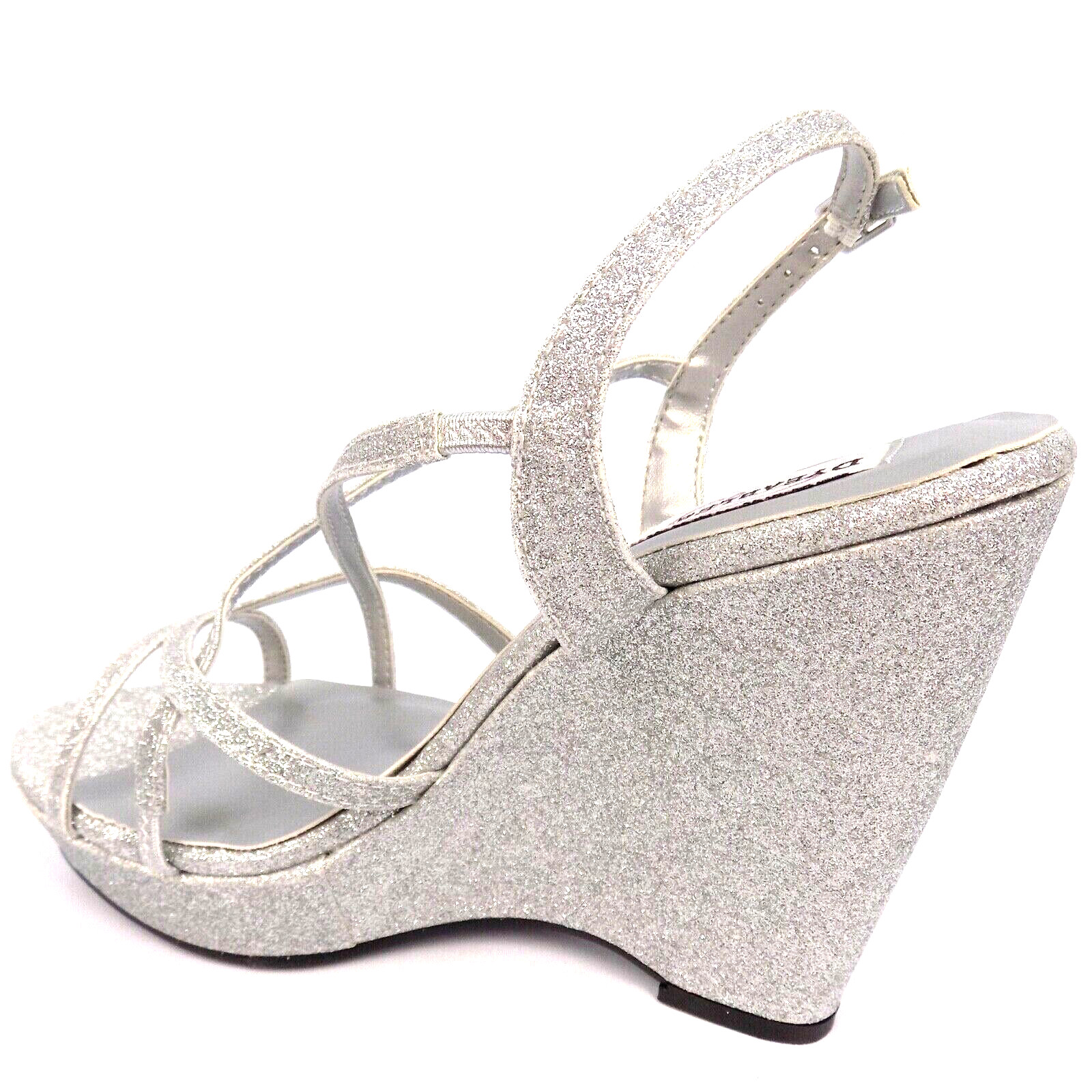 Dyeables Inc Dee Wedge Women Sandal Silver Size 9 B AL6518