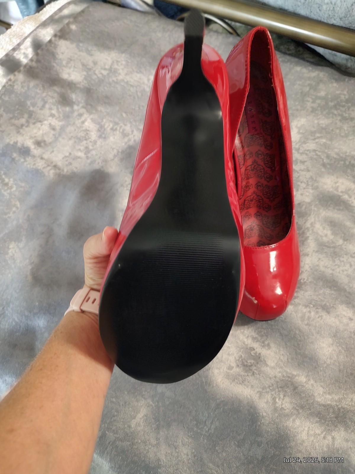 womens shoes pumps Hot patent leather sexy 5inch heel size 16