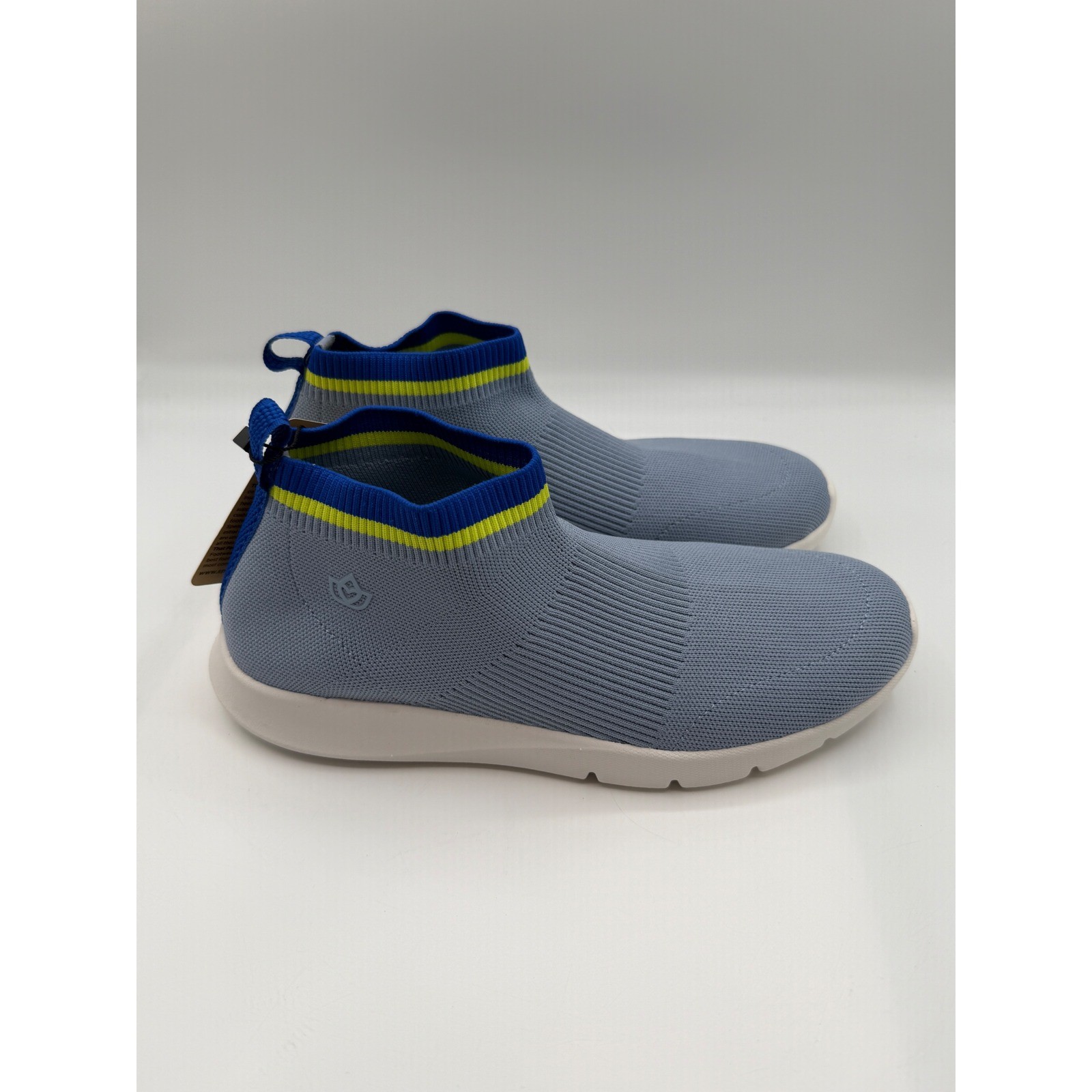 Spenco Pure Love Slip On Sneakers, Women’s 10B, Blue Fog Knit, SP1130BFG100, NIB