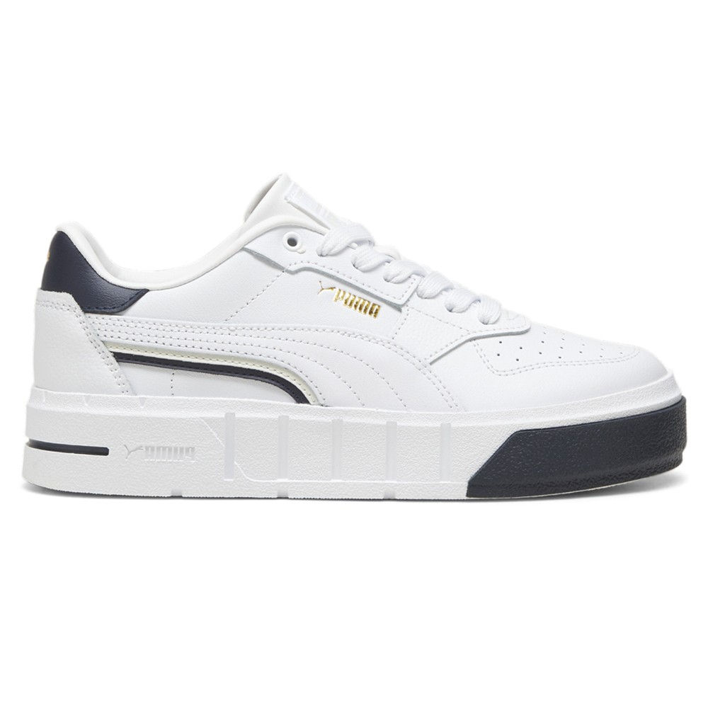 PUMA Cali Court Classics Perforated Lace Up Womens White Sneakers Casual Shoes