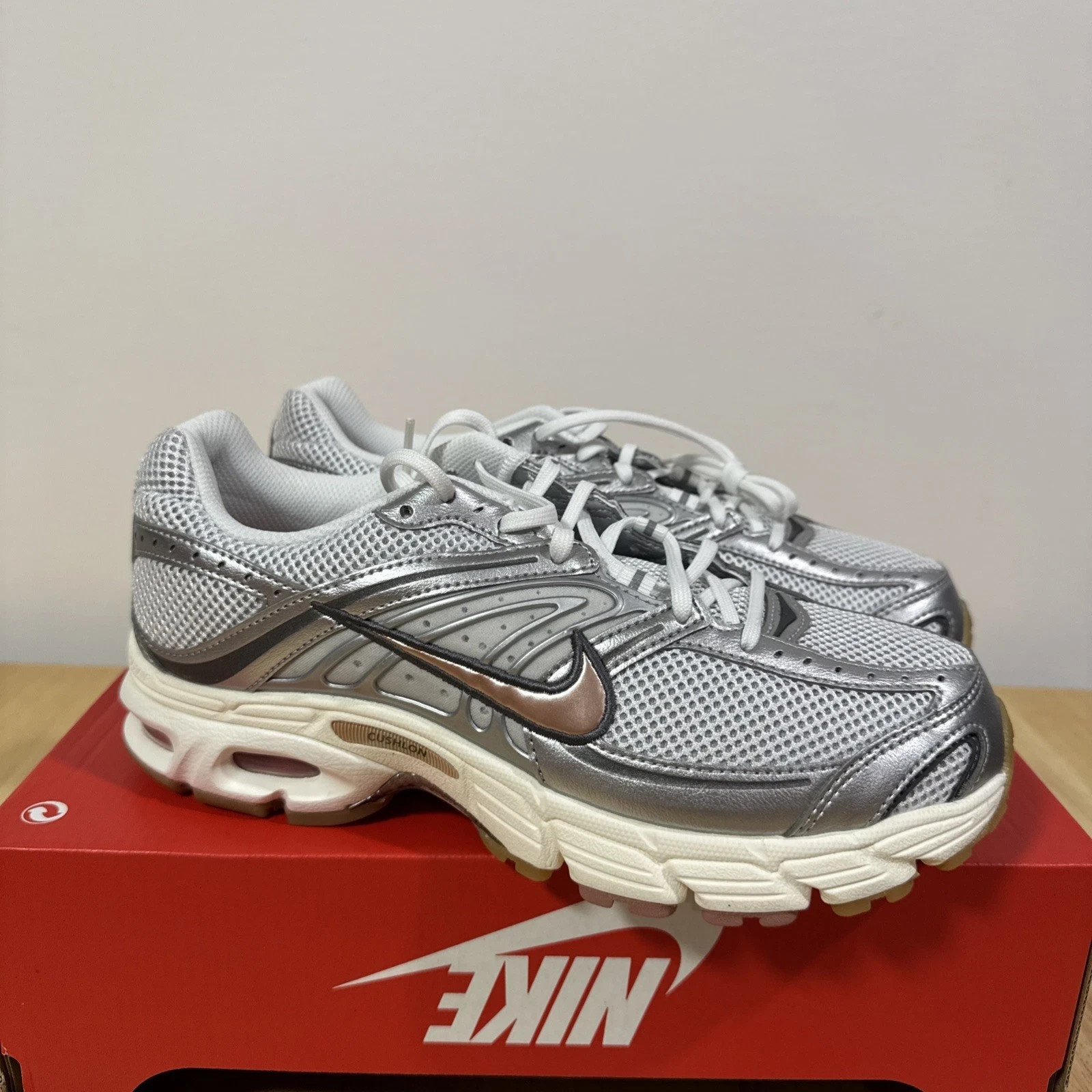 Women’s Nike Air Max Moto 2K Shoes – White Metallic Silver Red Bronze IQ0365-100