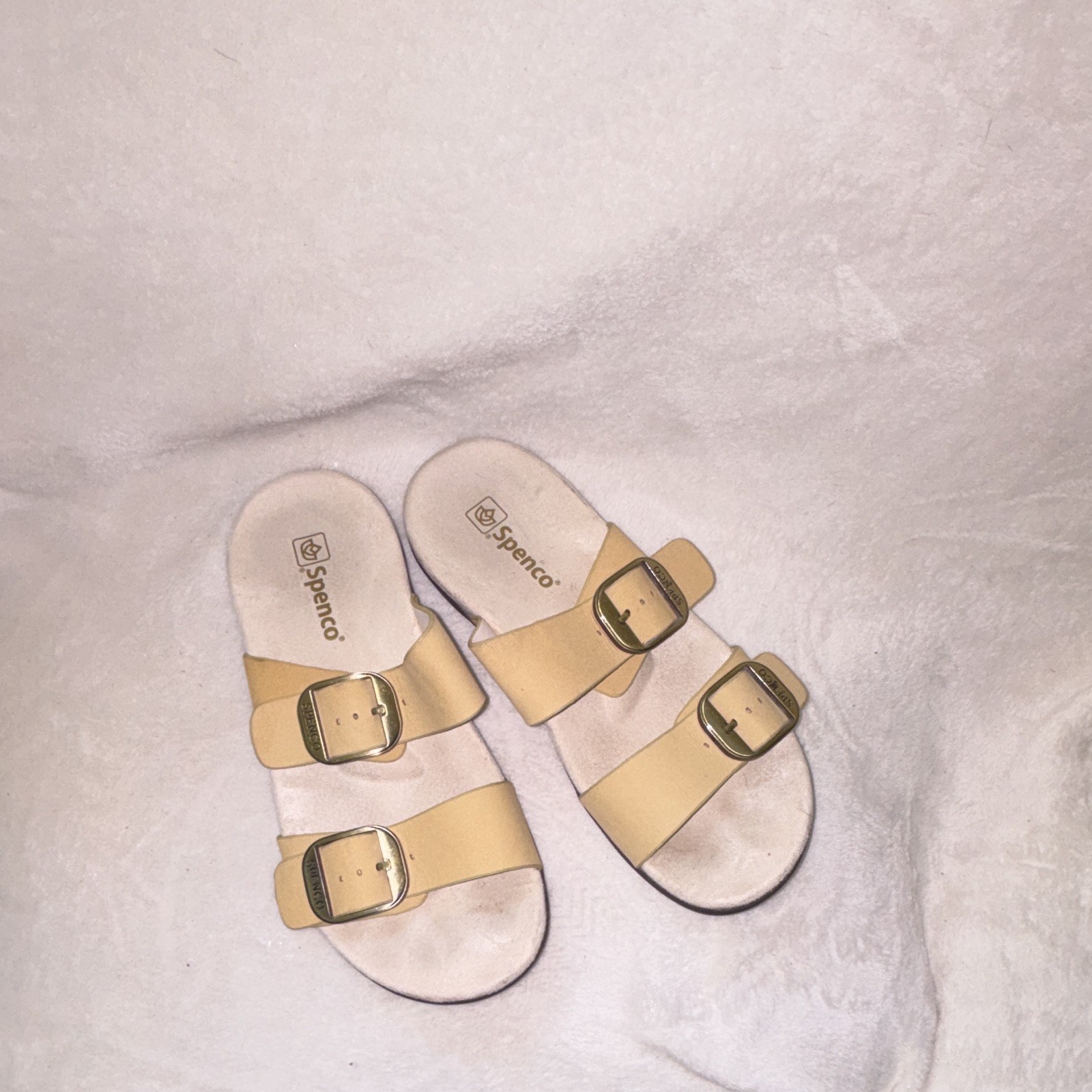 SPENCO VISTA LEATHER SLIDE SANDALS SZ 7 (A5)