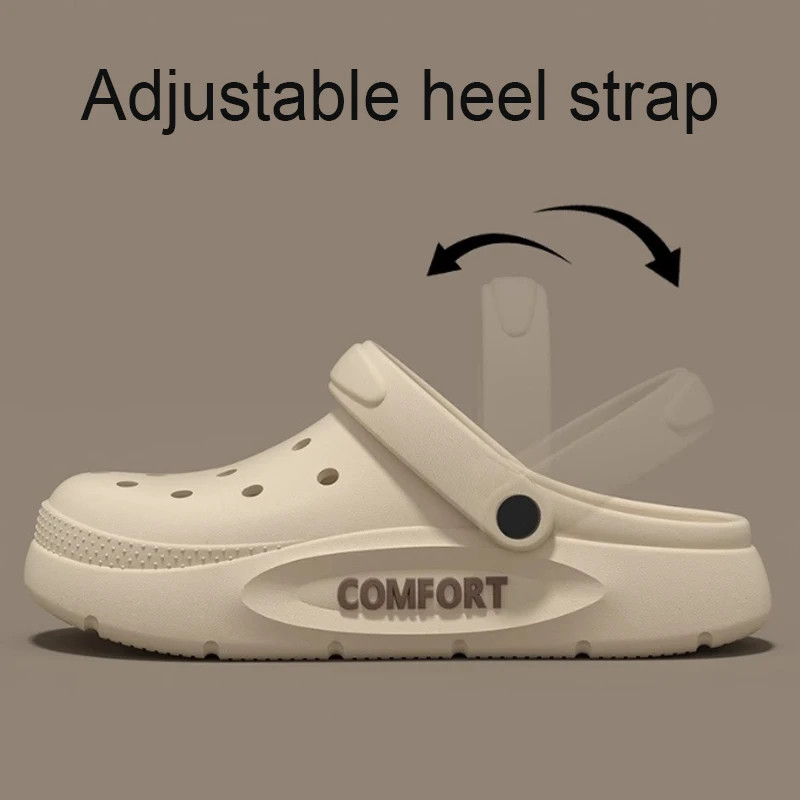 Women’s Men’s Slippers Summer Anti-slip Couple Hollow Covered Toe Indoor Outdoor