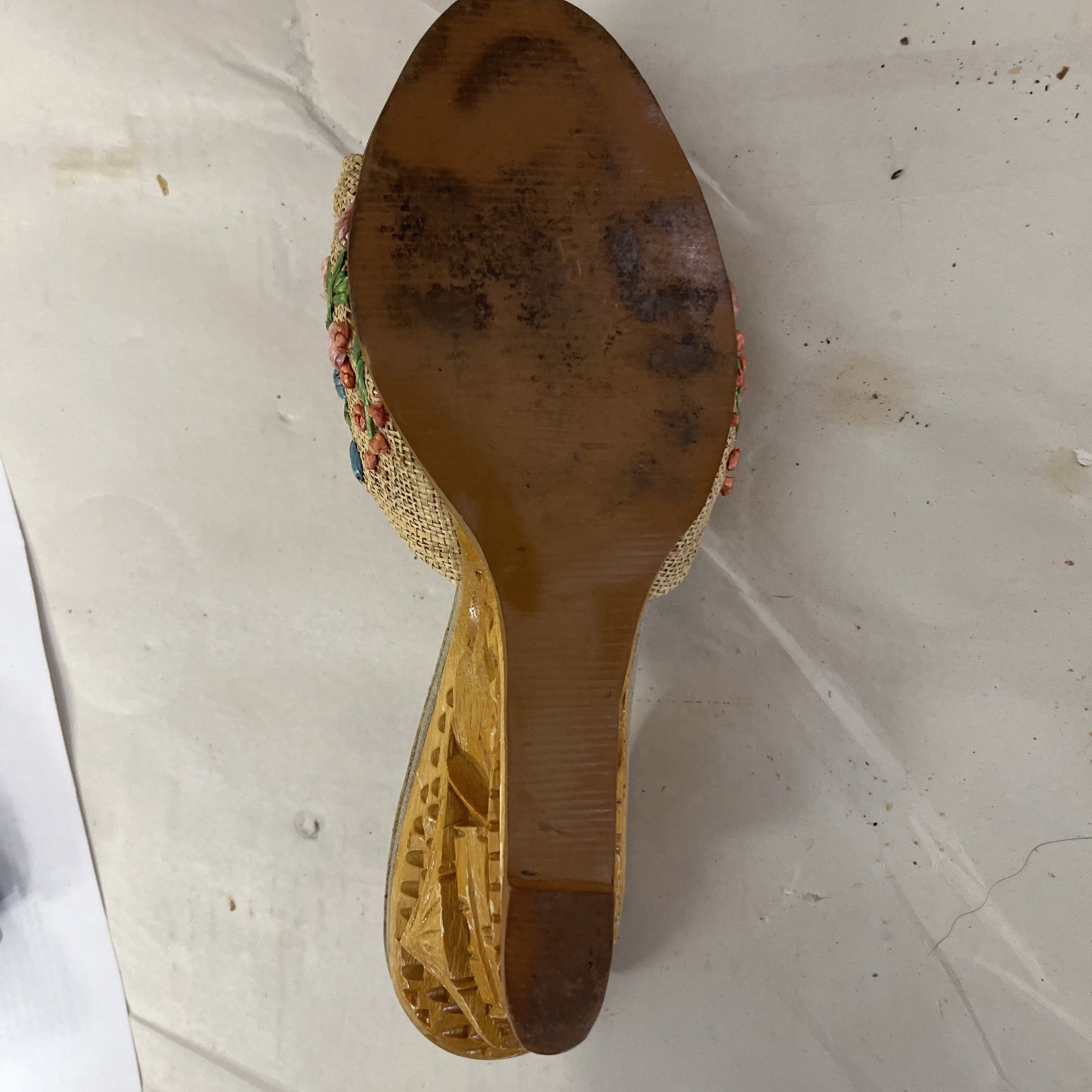 Vintage Capili Original Floral Mule Sandals. Philippines