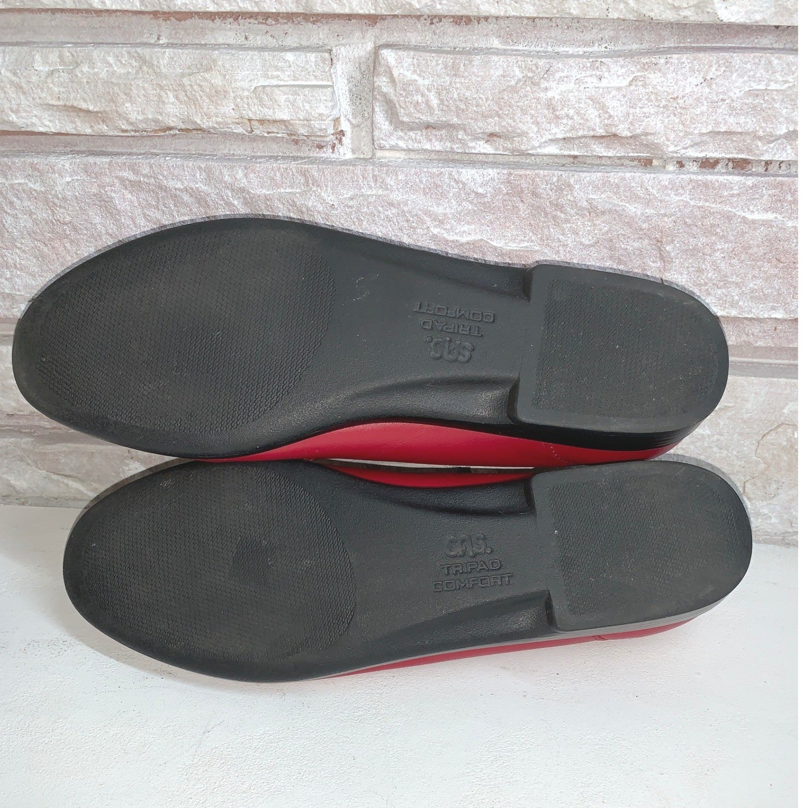SAS Tripad Comfort Red Leather Loafers Womens 10 N Narrow Made in USA Slip On