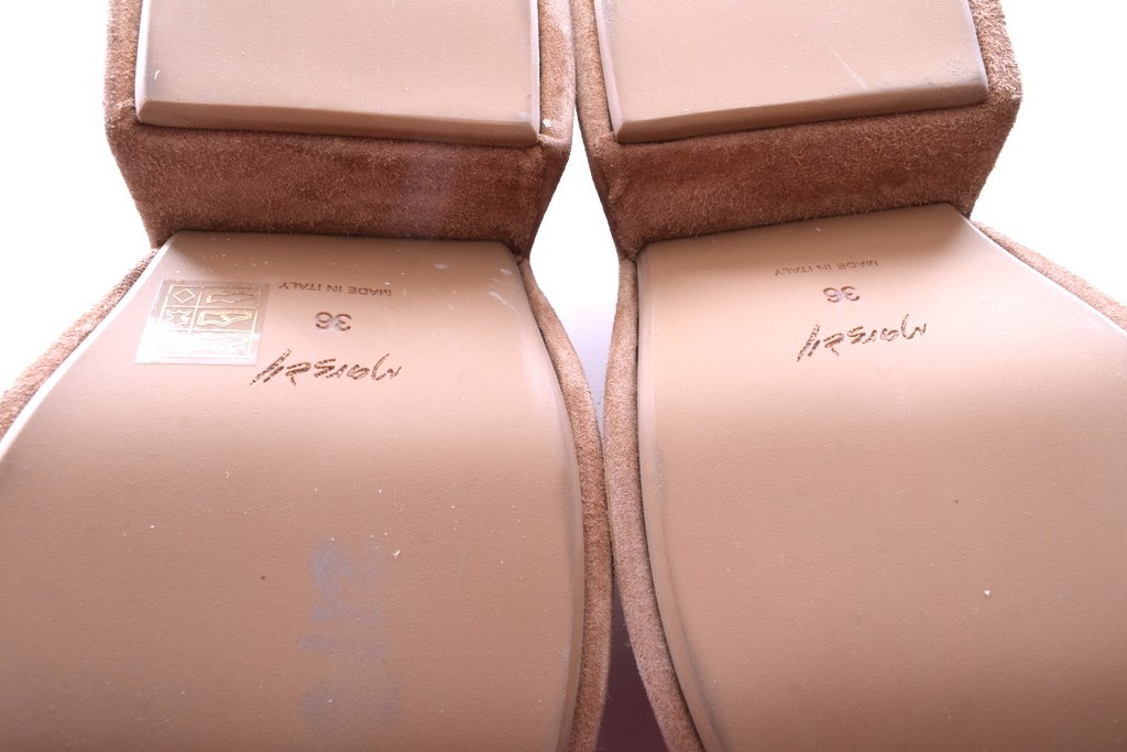 Marsell Camel Suede Chunky Heel Platform slides Sandals Size 36 US 6.5 EUC