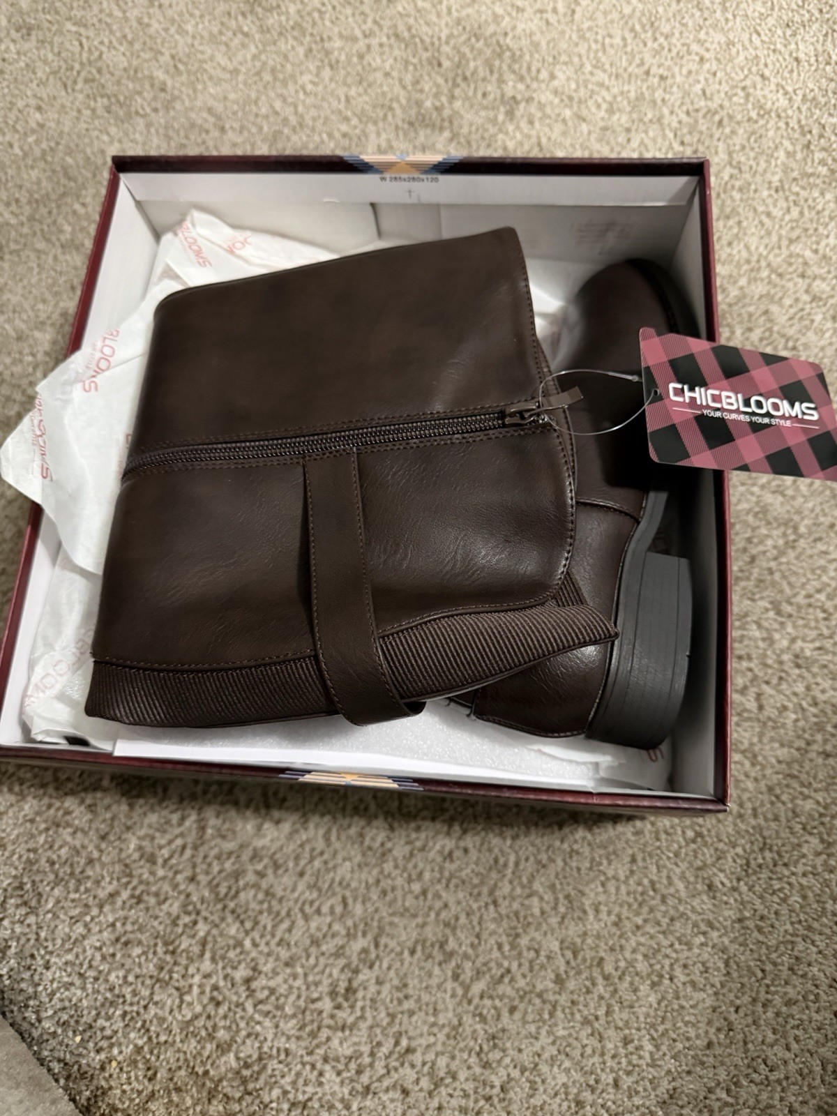Women’s Chicblooms Classic Extra Wide Calf Knee High Boots Sz 7 **NWT**