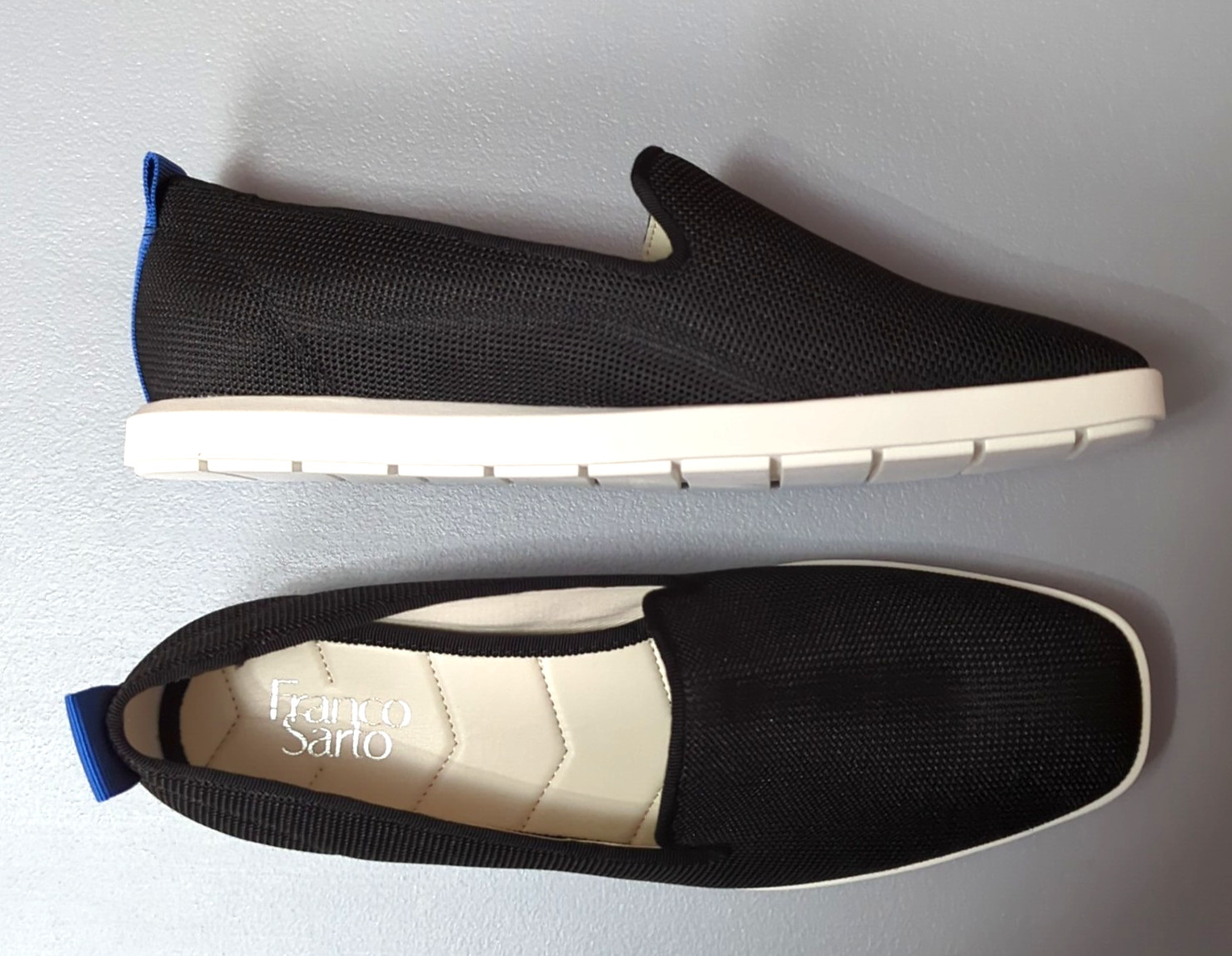 Franco Sarto Womens Boston 3 Mesh Slip On Loafers Black – Size 9.5 Medium (B,M)