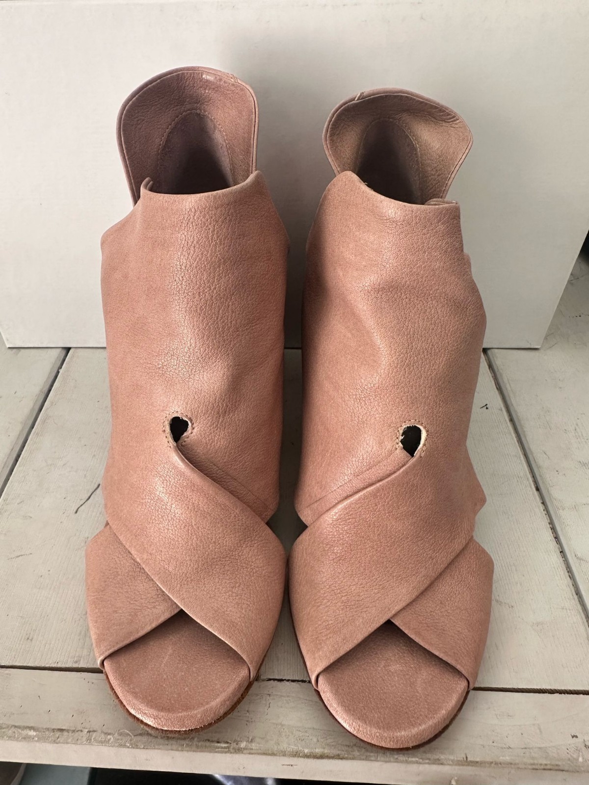 Officine Creative Ankle Boots Genuine Leather Woman SizeEu37 Blush Heel 3 1/8in
